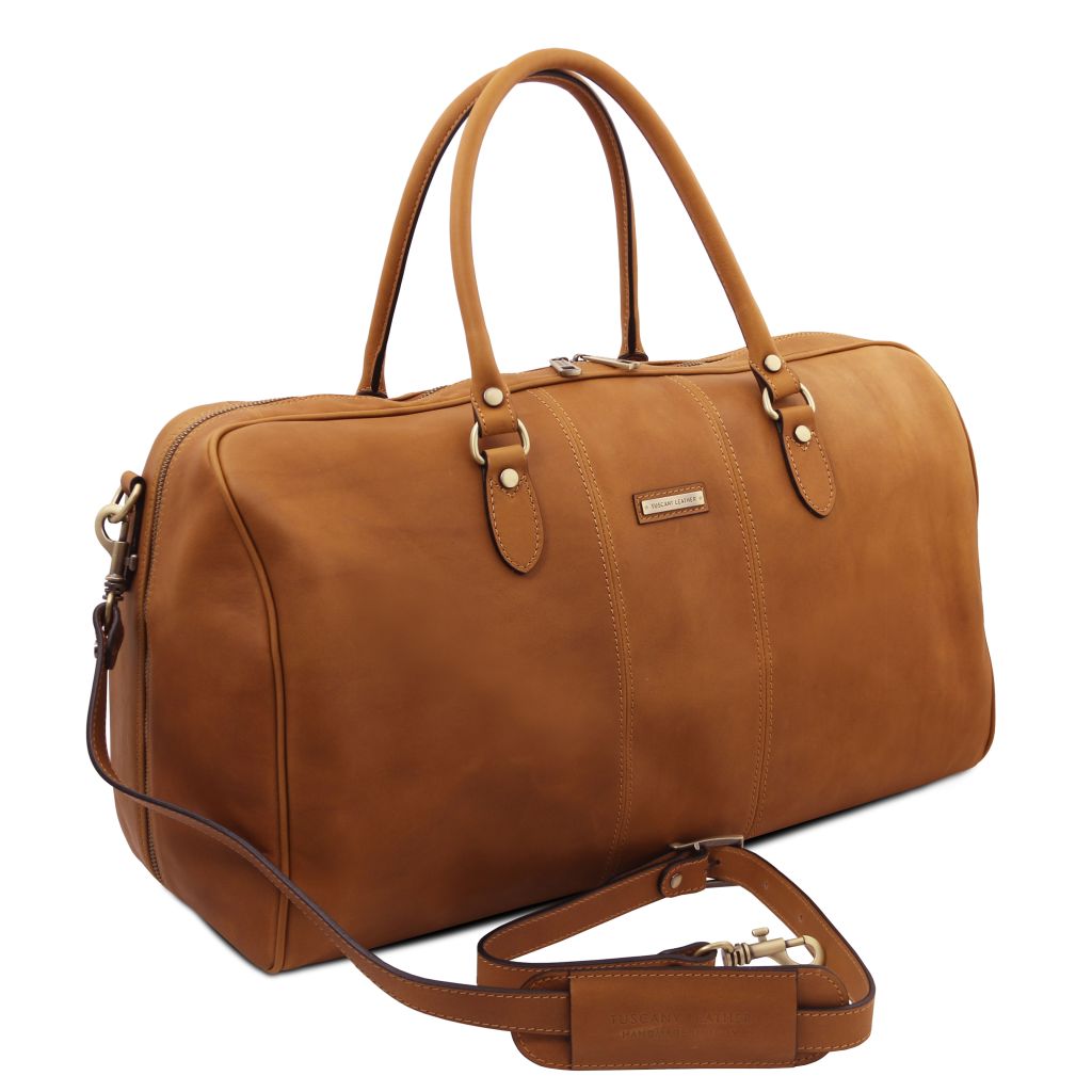 lisbona-travel-leather-duffle-bag-large-size-tl142557 - Luonnonväri - kuva 2