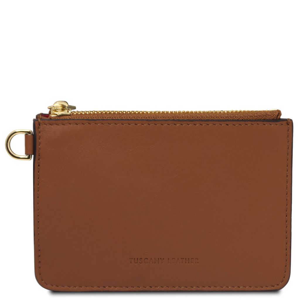 leather-card-holder-with-handle-tl142544 - Konjakki - kuva 3