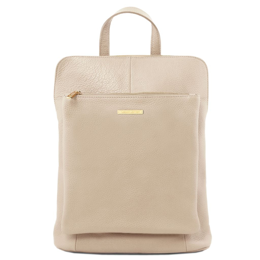 tl-bag-soft-leather-backpack-for-women-tl141682 - Beige