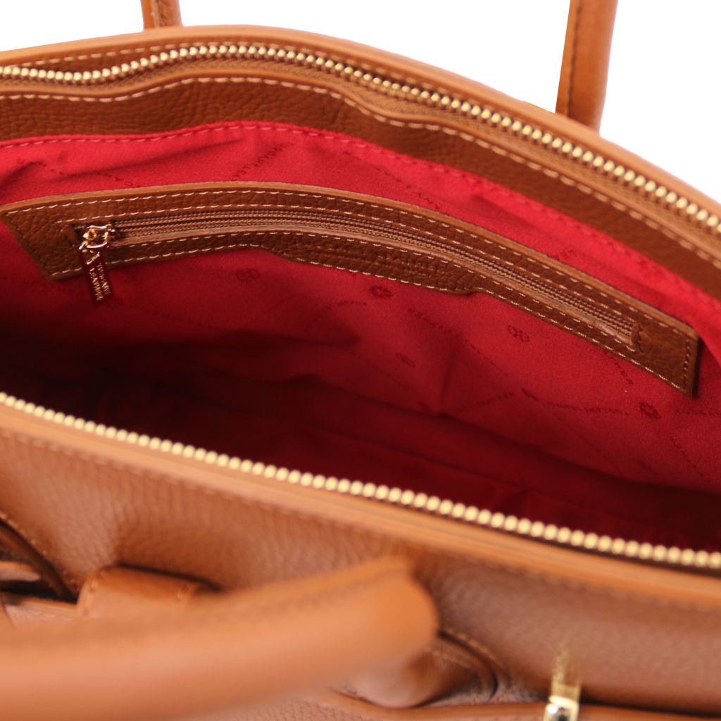 tl-bag-leather-handbag-with-golden-hardware-tl141529 - Konjakki - kuva 5