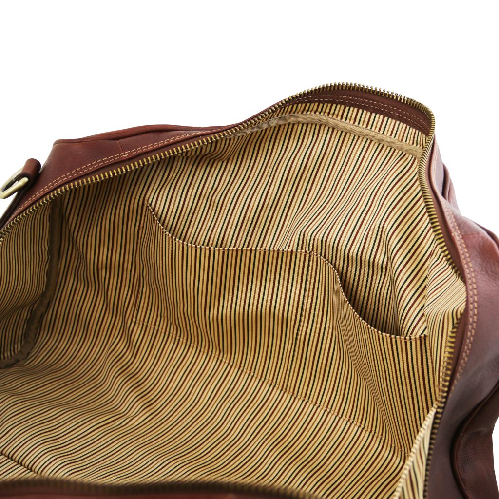lisbona-travel-leather-duffle-bag-small-size-tl141658 - Musta - kuva 7