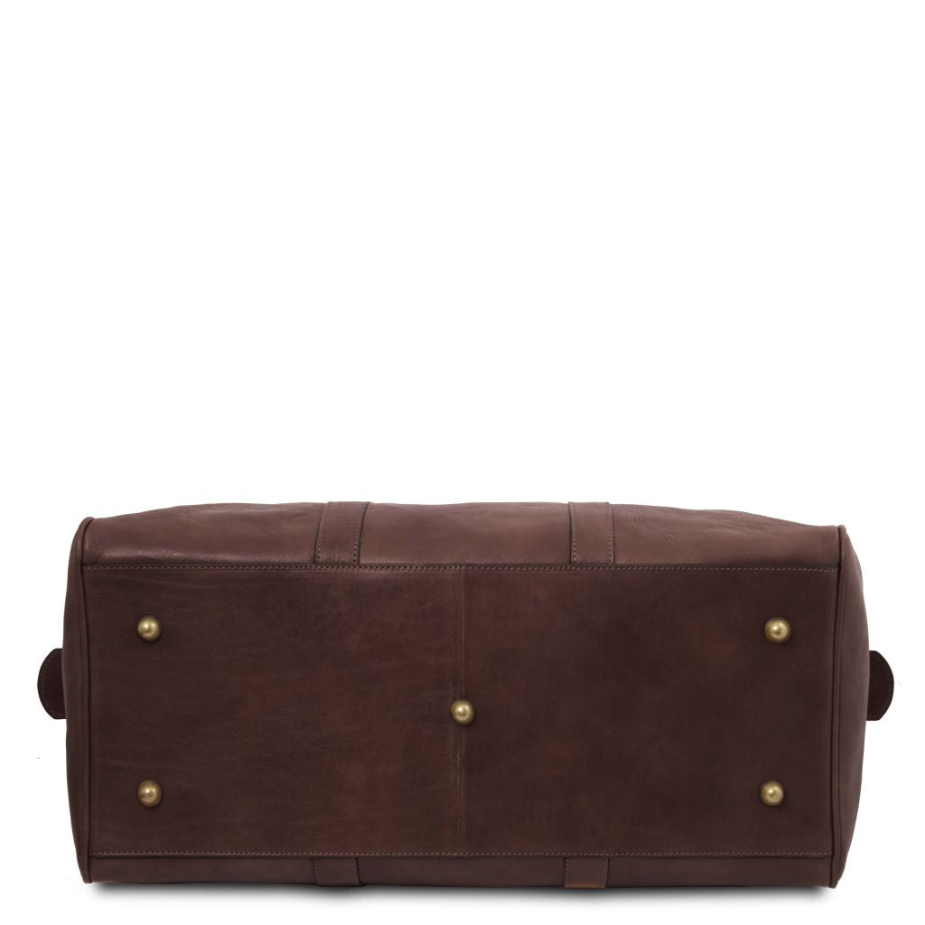 oslo-leather-travel-duffle-bag-weekender-bag-tl141913 - Tummanruskea - kuva 4