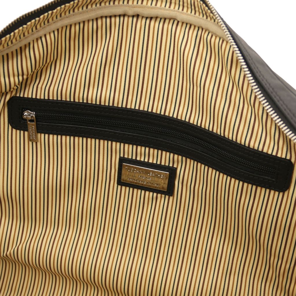 lisbona-travel-leather-duffle-bag-small-size-tl142558 - Musta - kuva 6