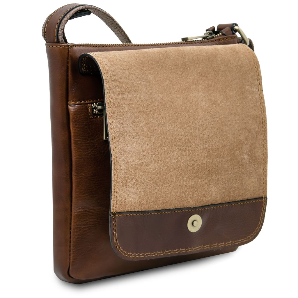 jimmy-leather-crossbody-bag-for-men-with-front-pocket-tl141407 - Ruskea - kuva 5
