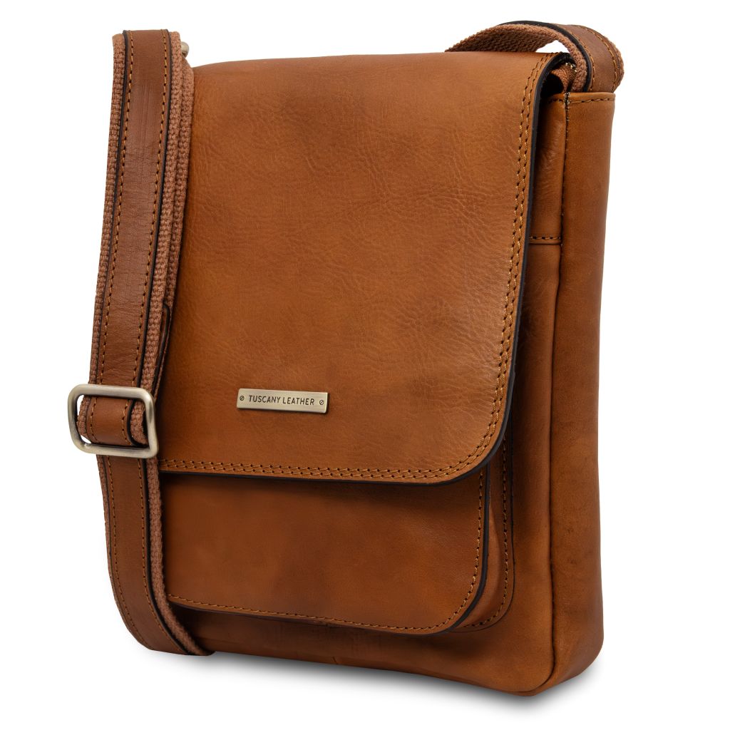 jimmy-leather-crossbody-bag-for-men-with-front-pocket-tl141407 - Luonnonväri - kuva 2