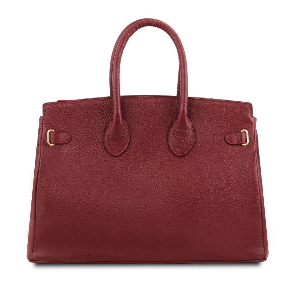 tl-bag-leather-handbag-with-golden-hardware-tl141529 - Punainen - kuva 3