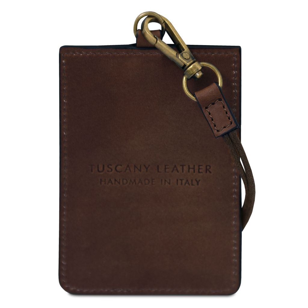 leather-badge-holder-tl142575 - Tummanruskea - kuva 2
