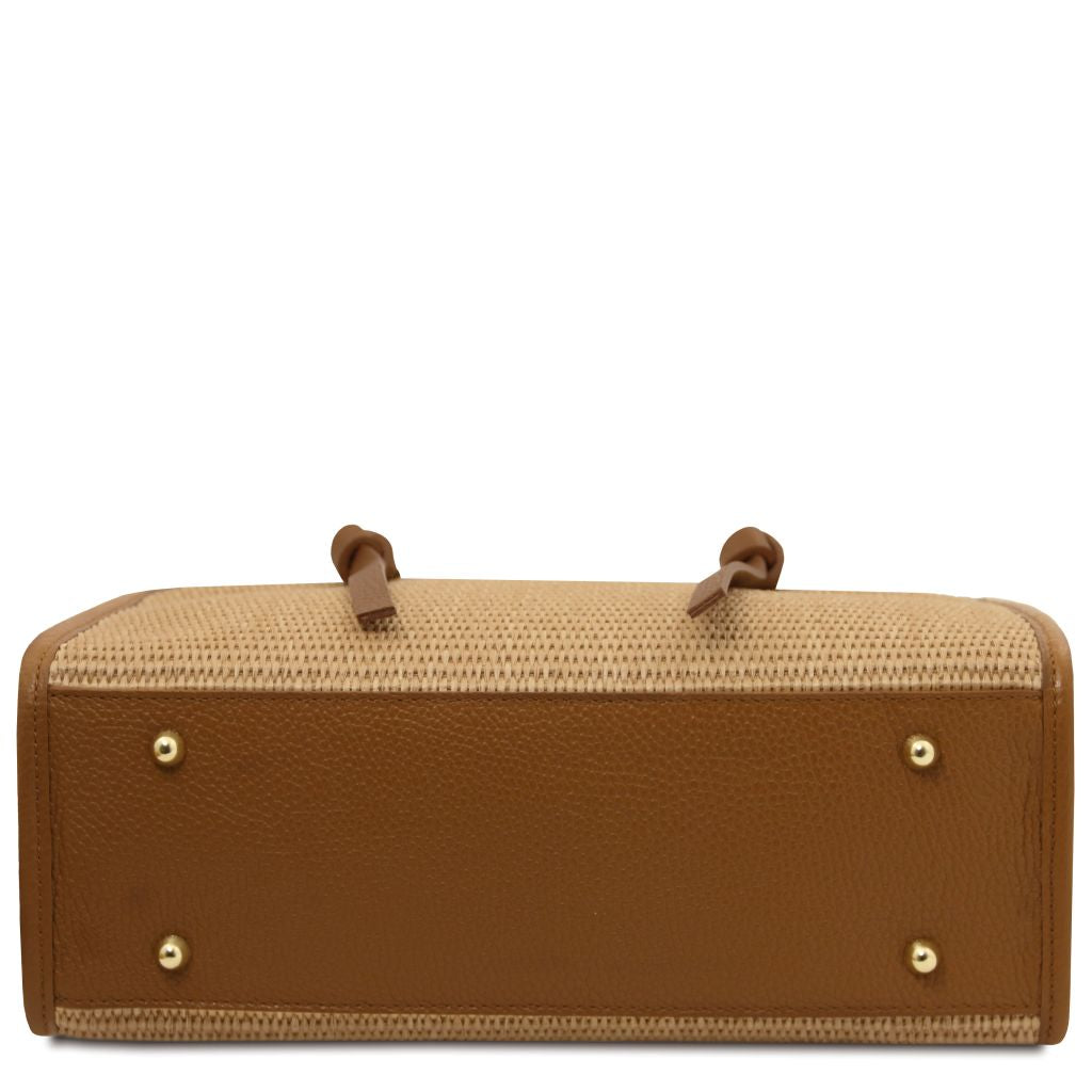 frame-raffia-shoulder-bag-tl142566 - Konjakki - kuva 4