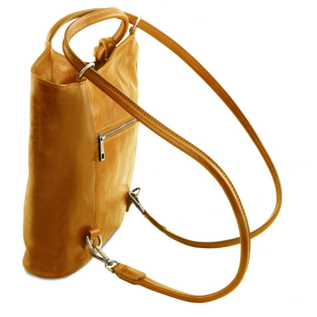 patty-leather-convertible-backpack-shoulderbag-tl141497 - Keltainen - kuva 4