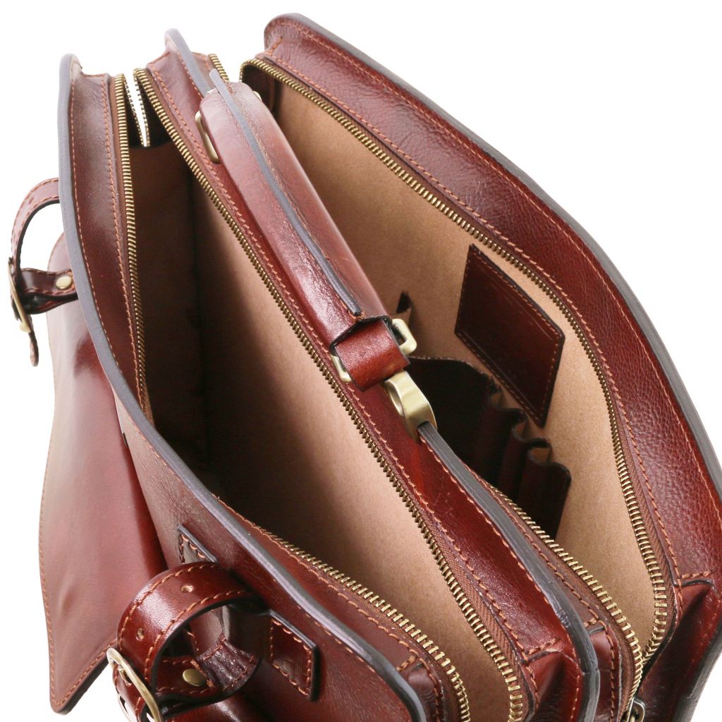venezia-leather-briefcase-2-compartments-tl141268 - Ruskea - kuva 4