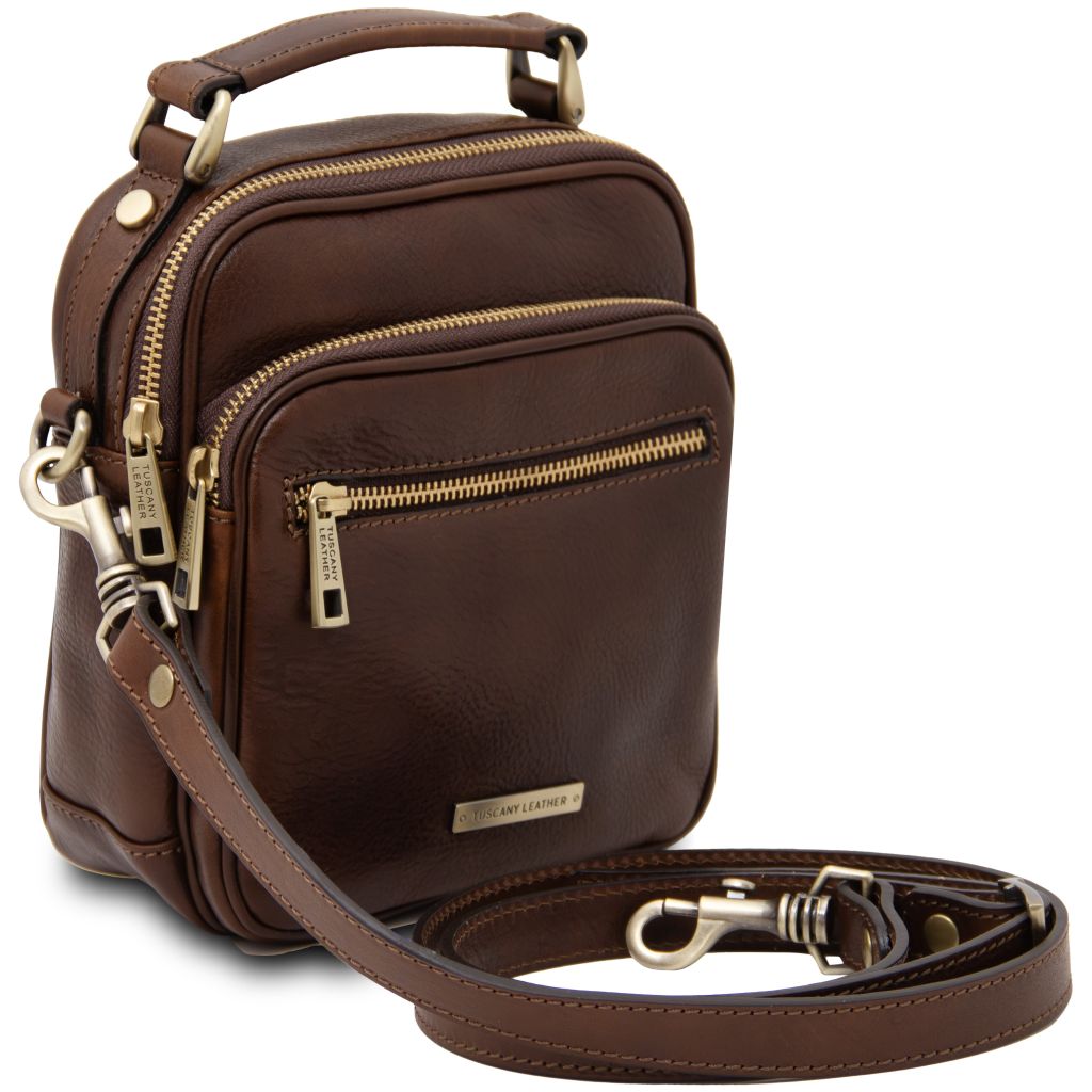paul-leather-crossbody-bag-tl142457 - Tummanruskea - kuva 2