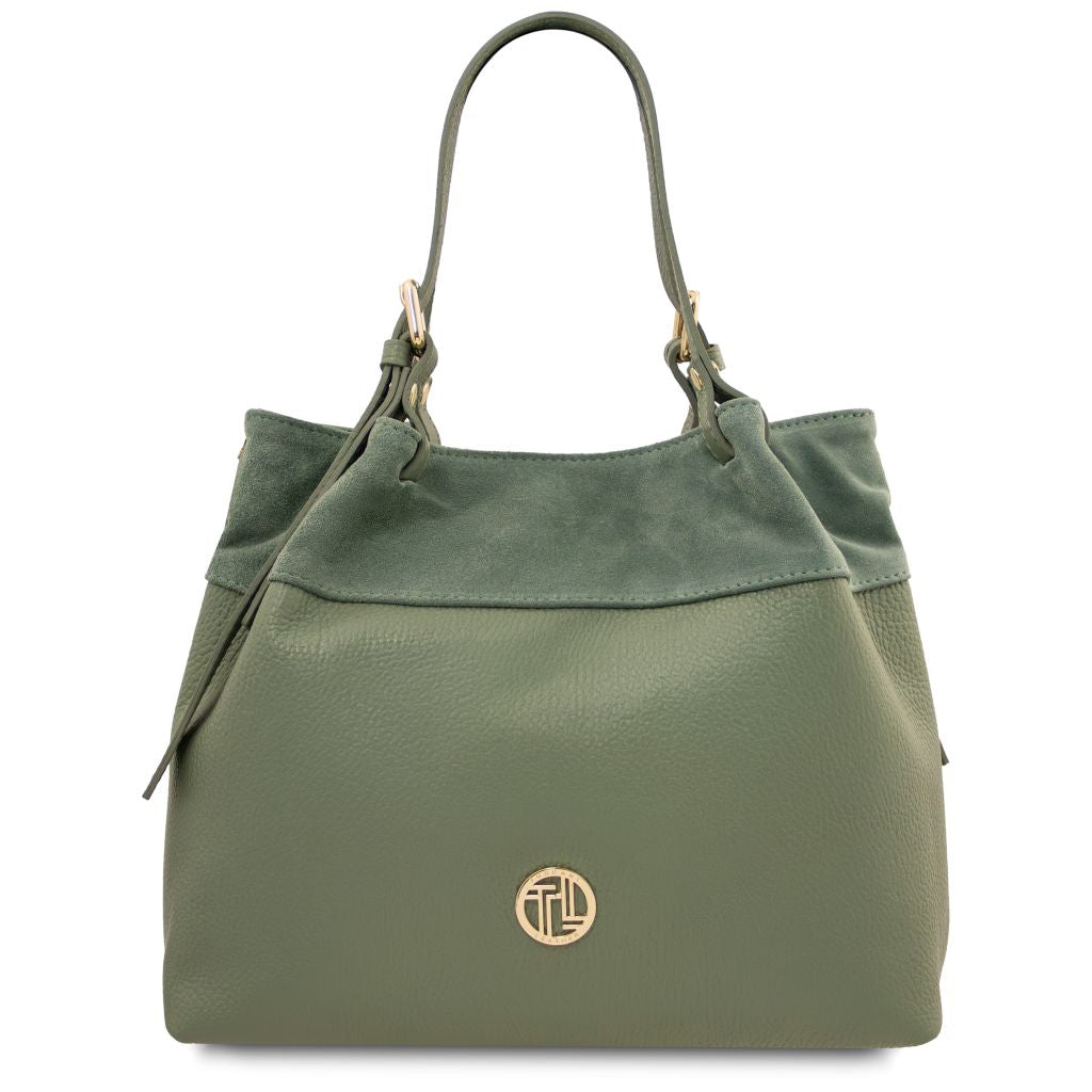diade-soft-leather-shopping-bag-tl142587 - Mintunvihreä