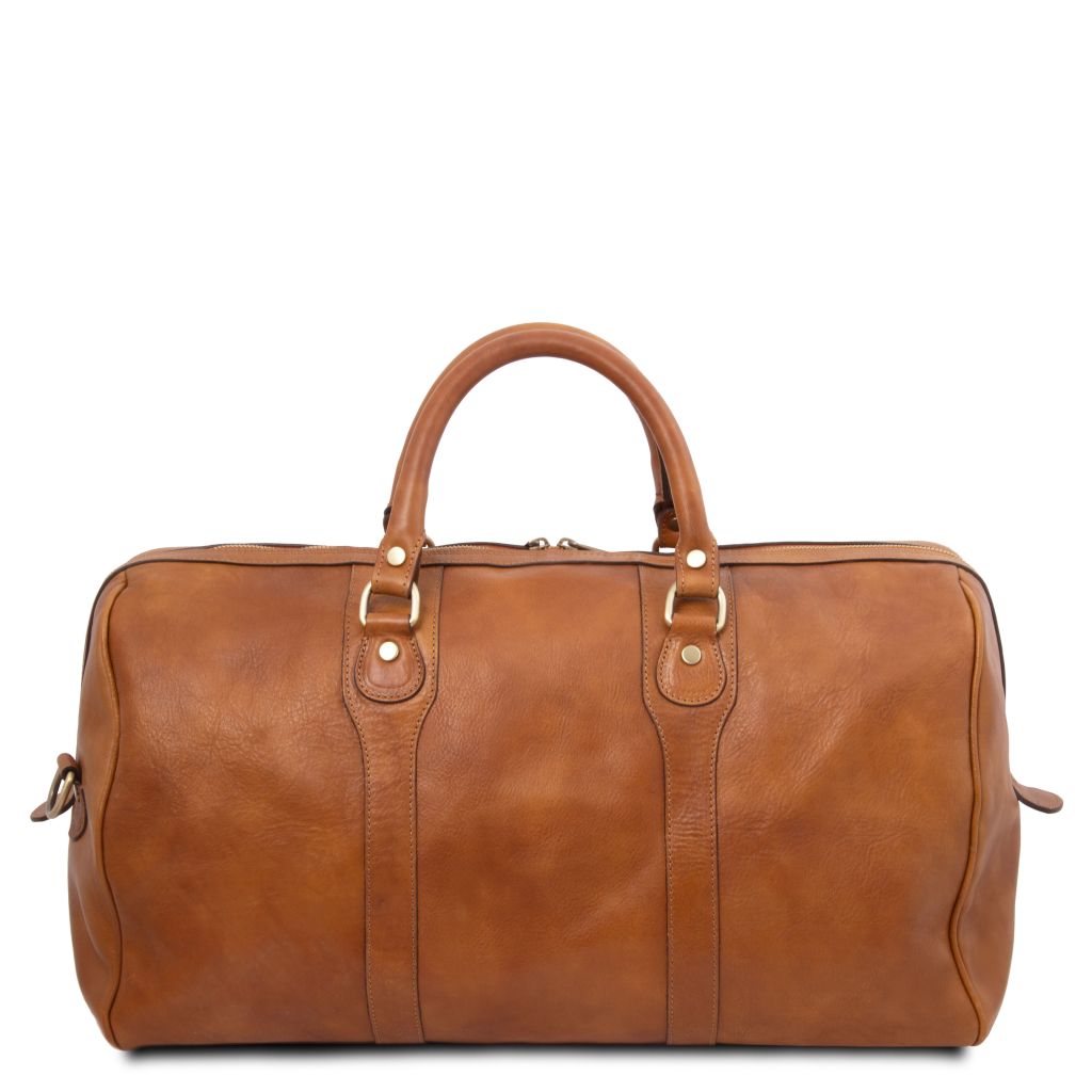 oslo-leather-travel-duffle-bag-weekender-bag-tl141913 - Punainen - kuva 5