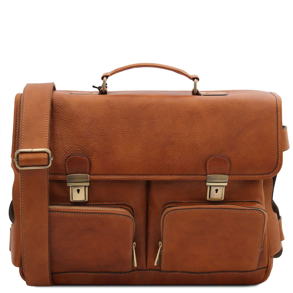 ventimiglia-leather-multi-compartment-briefcase-with-front-pockets-tl142069 - Luonnonväri