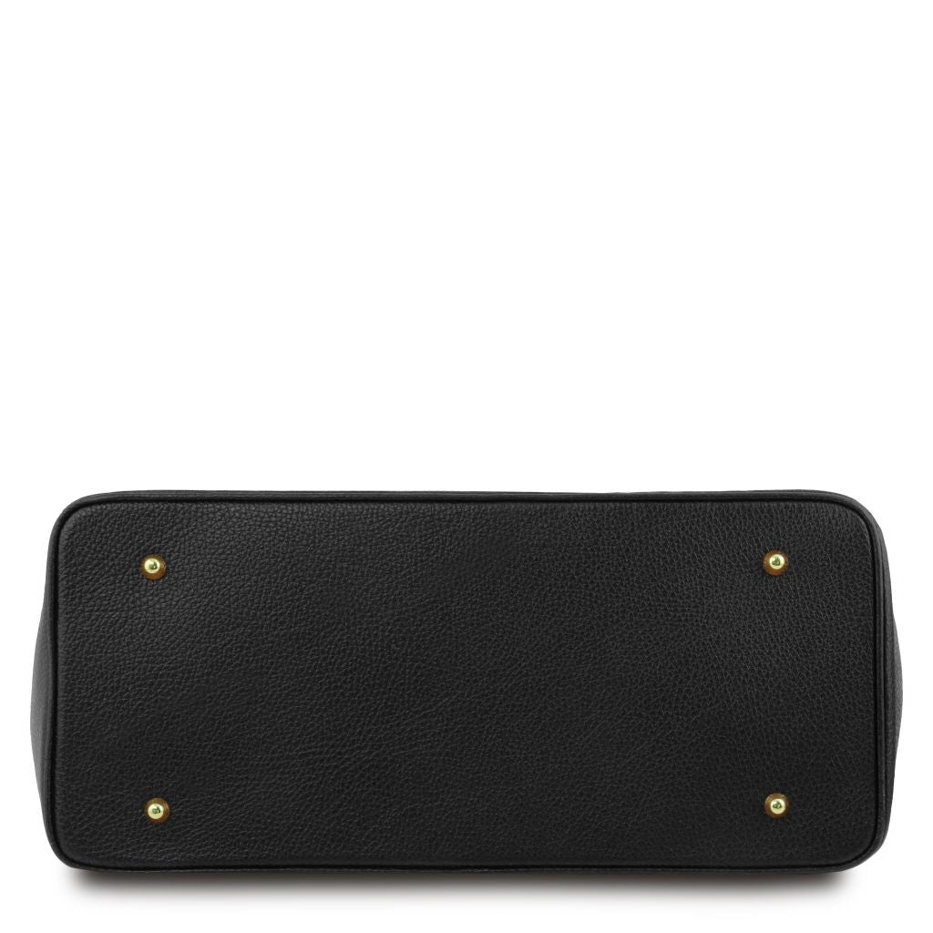 tl-bag-leather-handbag-with-golden-hardware-tl141529 - Musta - kuva 4