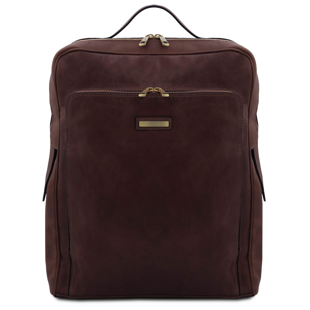 bangkok-leather-laptop-backpack-large-size-tl142336 - Tummanruskea