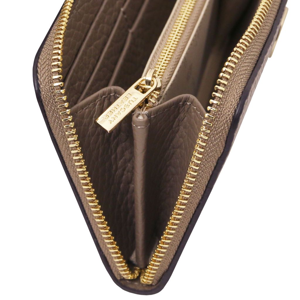 financier-exclusive-zip-around-leather-wallet-tl142494 - Tumma taupe - kuva 4