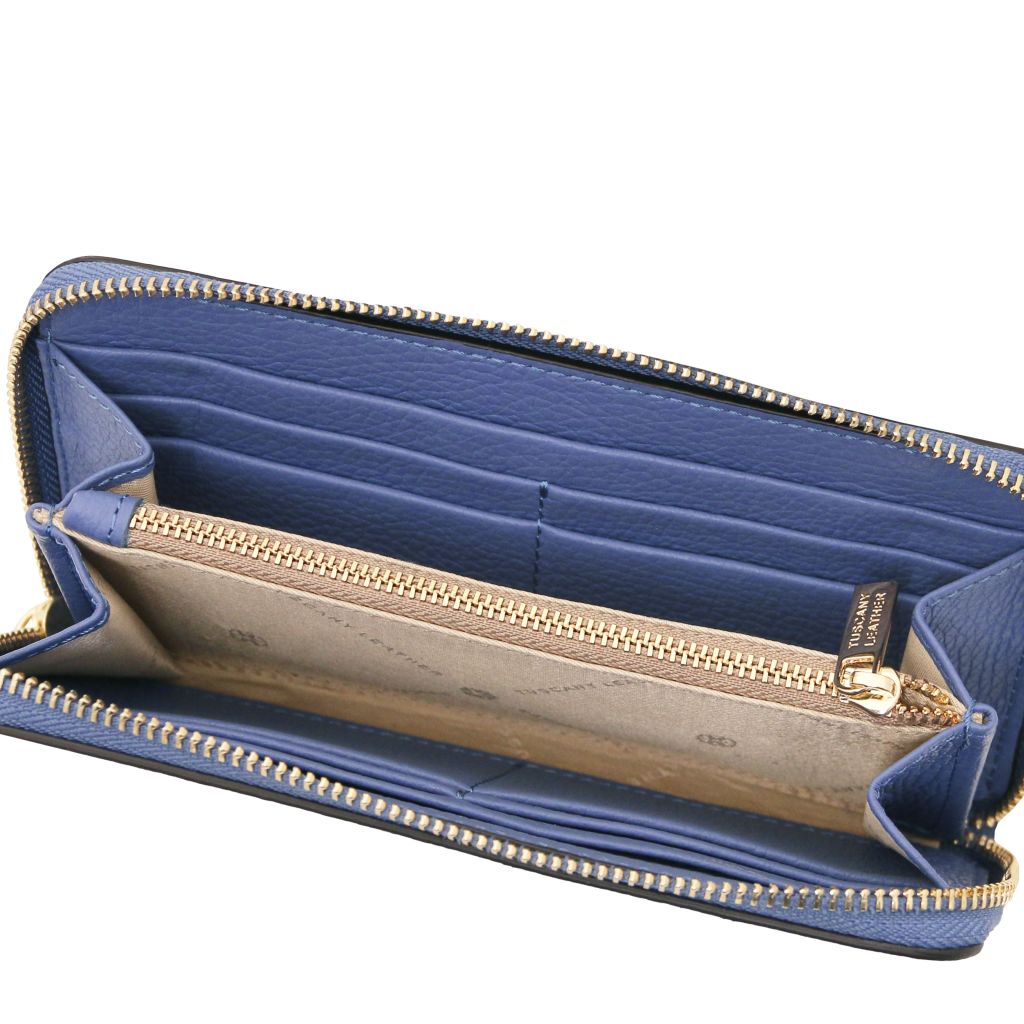 financier-exclusive-zip-around-leather-wallet-tl142485 - Sininen - kuva 5