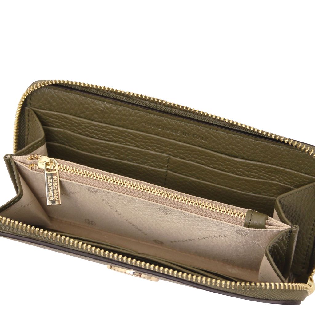 financier-exclusive-zip-around-leather-wallet-tl142485 - Metsänvihreä - kuva 4