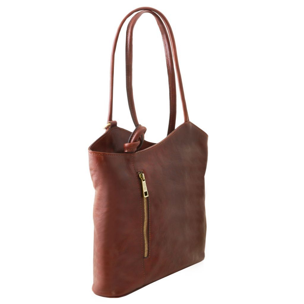 patty-leather-convertible-backpack-shoulderbag-tl141497 - Ruskea - kuva 2