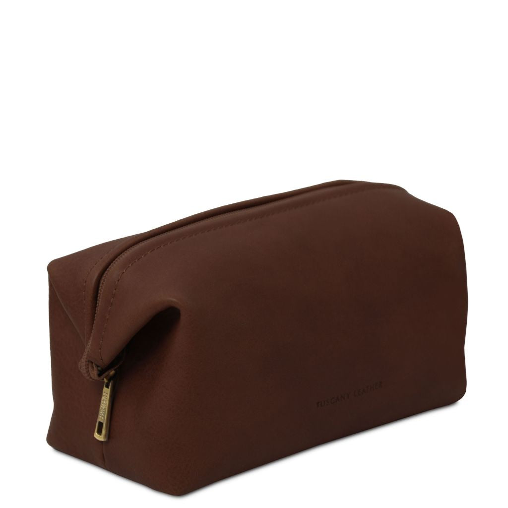 smarty-leather-toiletry-bag-small-size-tl141220 - Tummanruskea - kuva 2