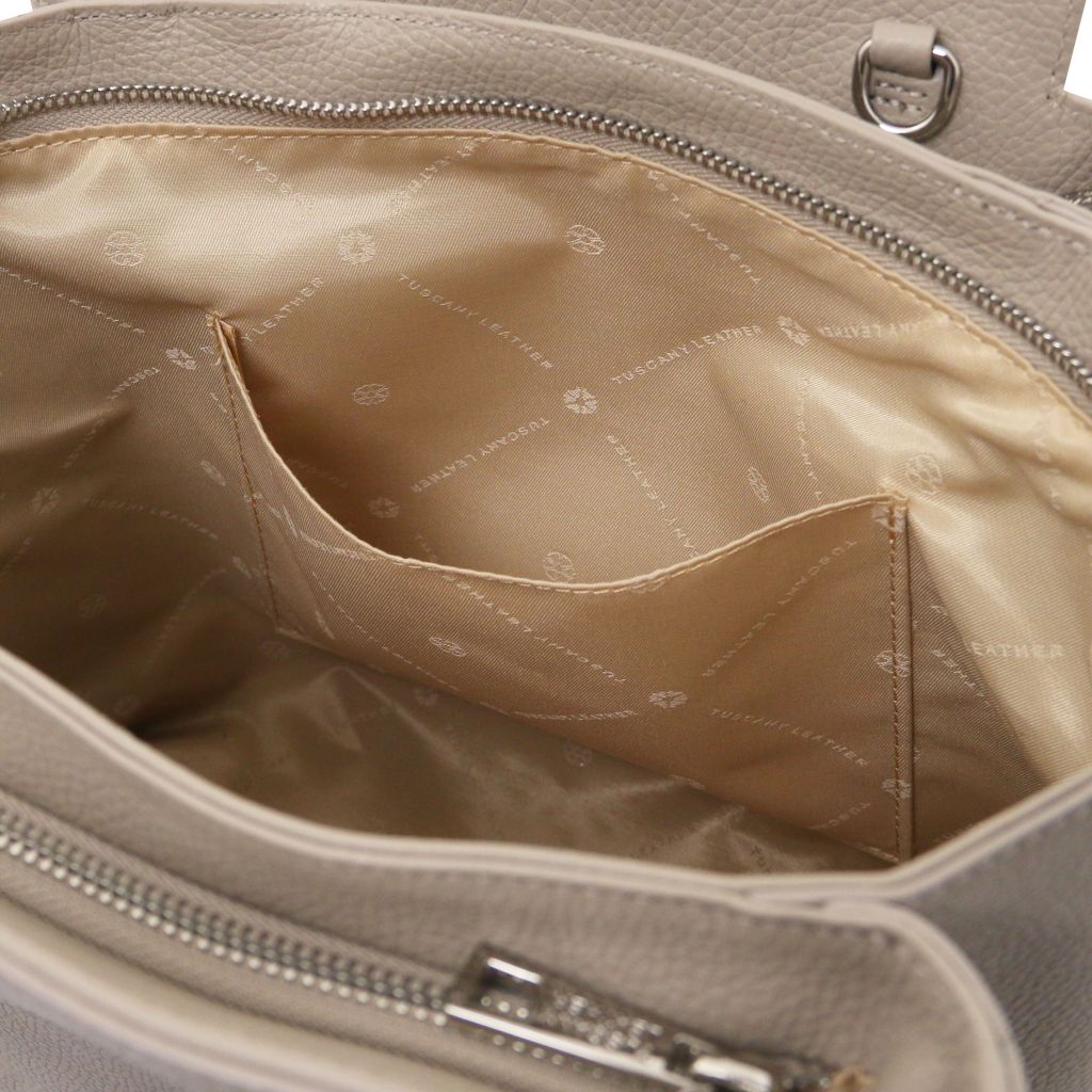 tulipan-leather-handbag-tl141727 - Vaalea taupe - kuva 7