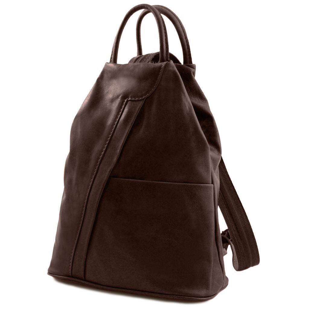 shanghai-soft-leather-backpack-tl140963 - Tummanruskea - kuva 2