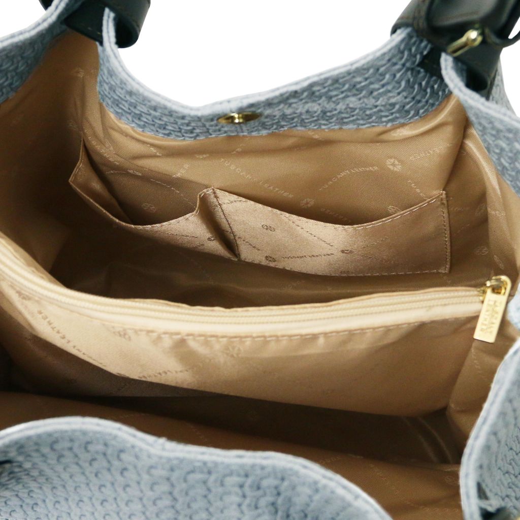 tl-keyluck-woven-printed-leather-shopping-bag-tl141573 - Vaaleansininen - kuva 5
