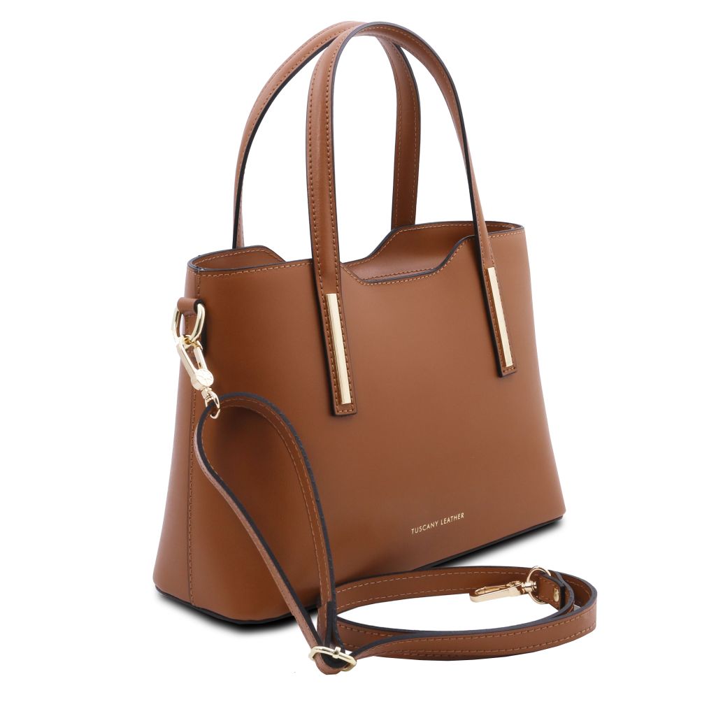 olimpia-leather-tote-small-size-tl141521 - Konjakki - kuva 2
