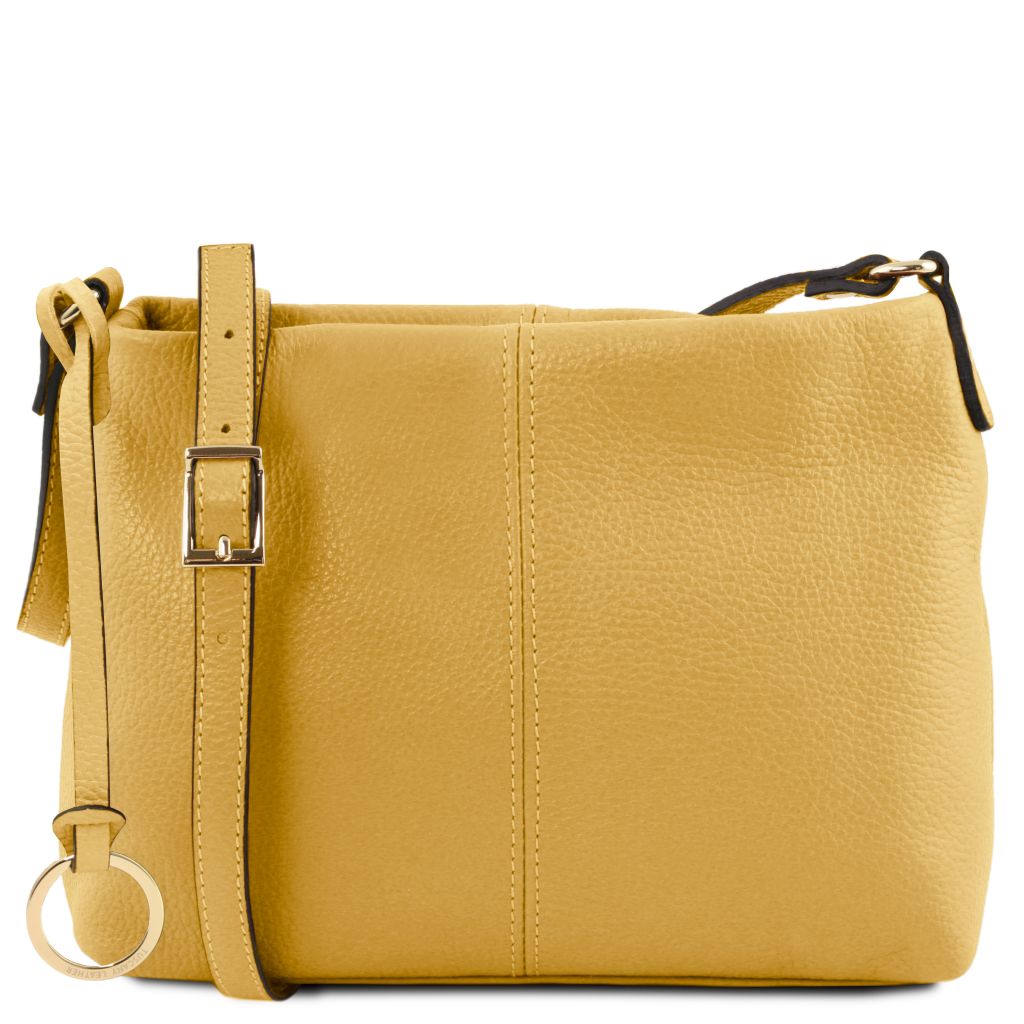 tl-bag-soft-leather-shoulder-bag-tl141720 - Pastellinkeltainen