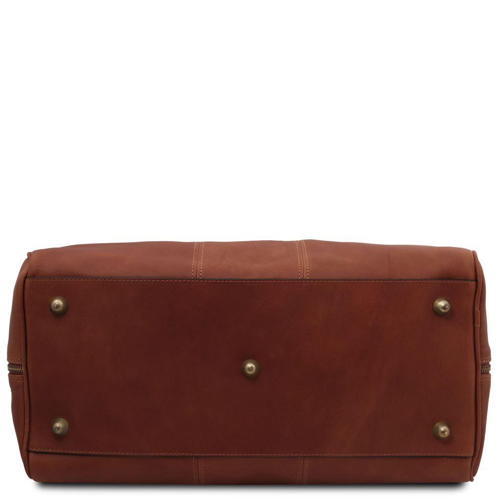 lisbona-travel-leather-duffle-bag-small-size-tl142558 - Ruskea - kuva 4
