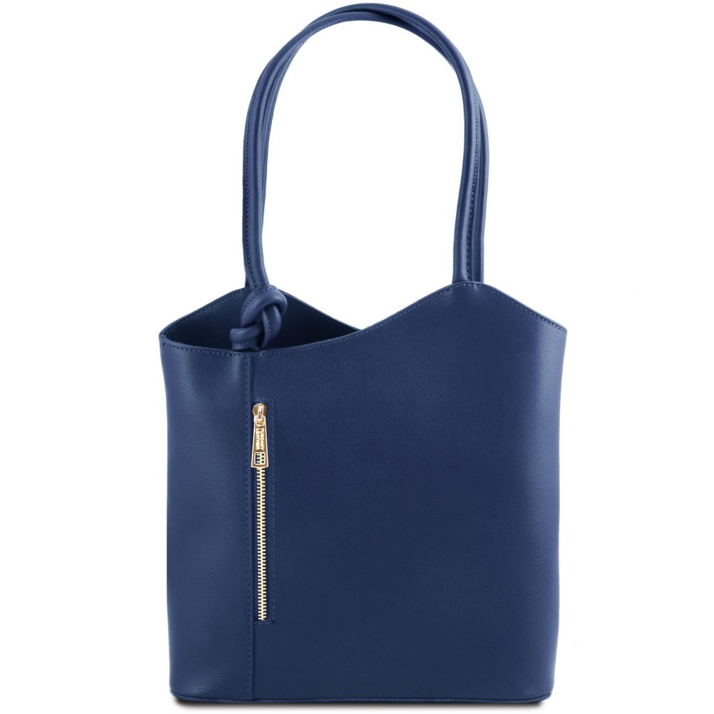 patty-saffiano-leather-convertible-backpack-shoulderbag-tl141455 - Tummansininen