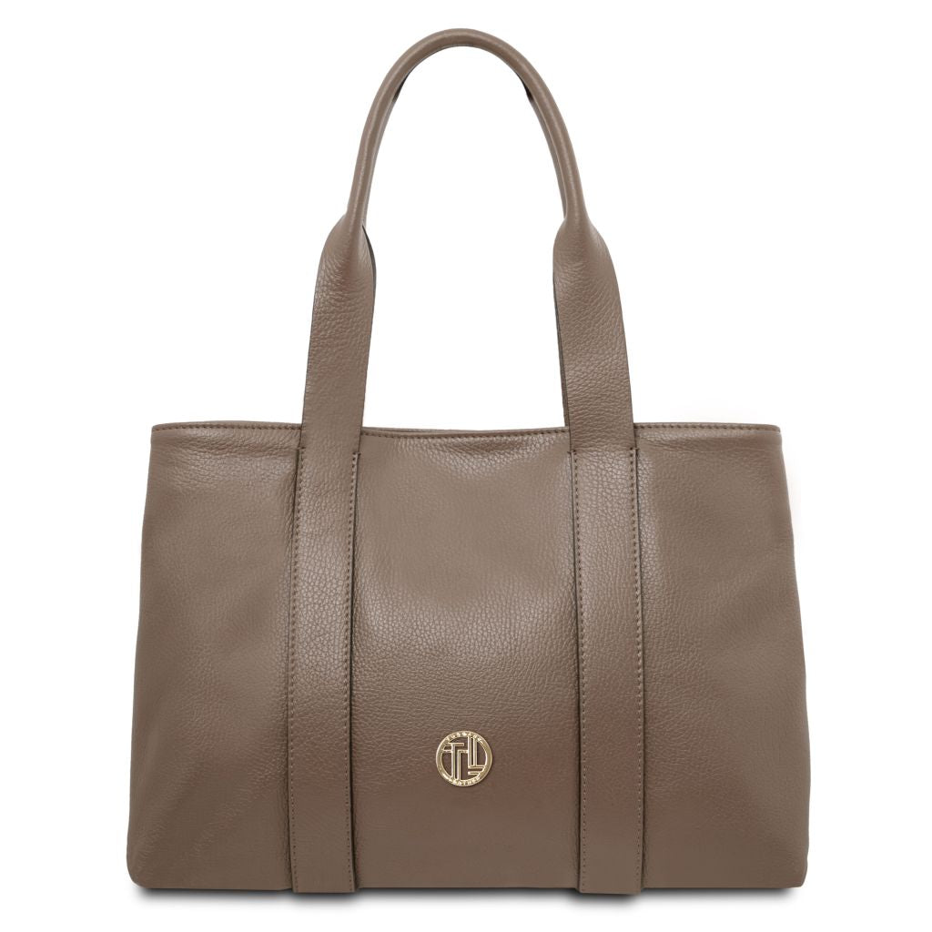 callie-soft-leather-shoulder-bag-tl142415 - Tumma taupe