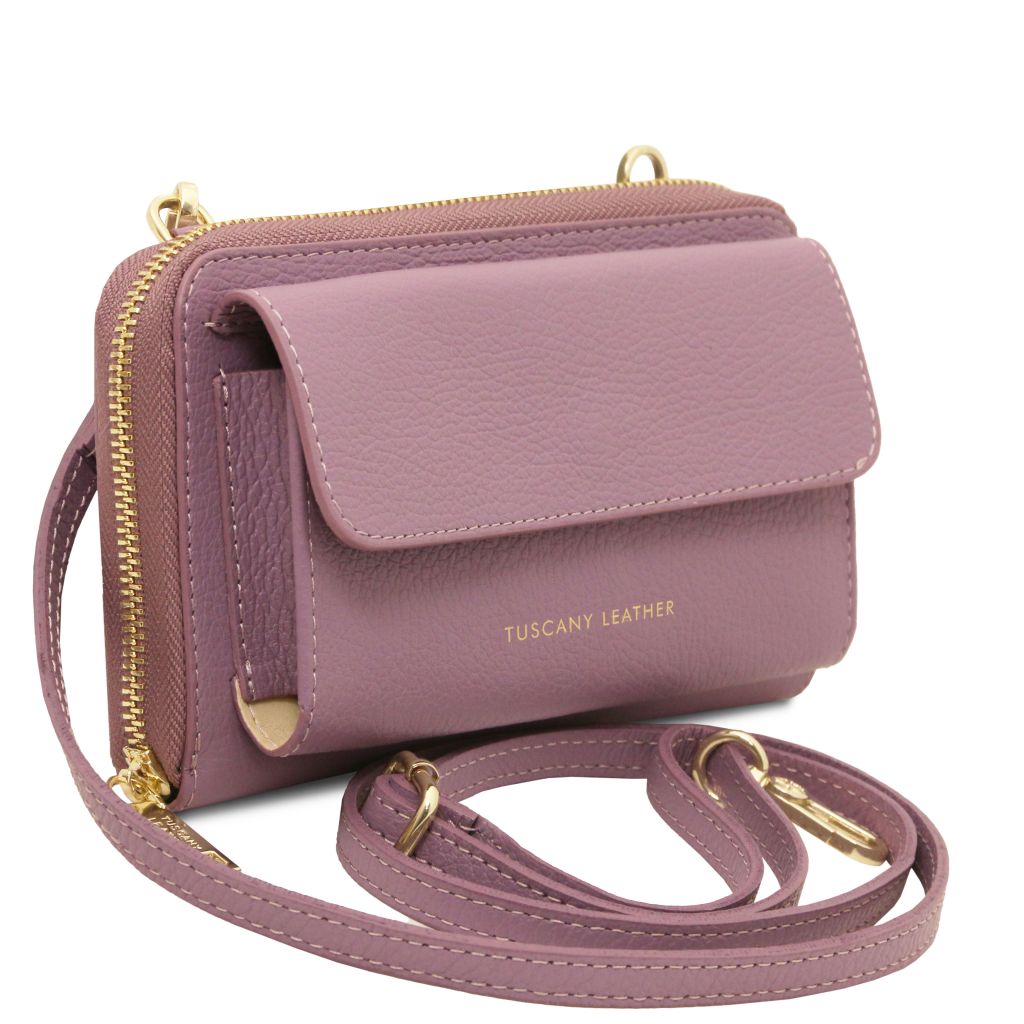 urania-leather-wallet-phone-holder-with-strap-tl142433 - Liila - kuva 2