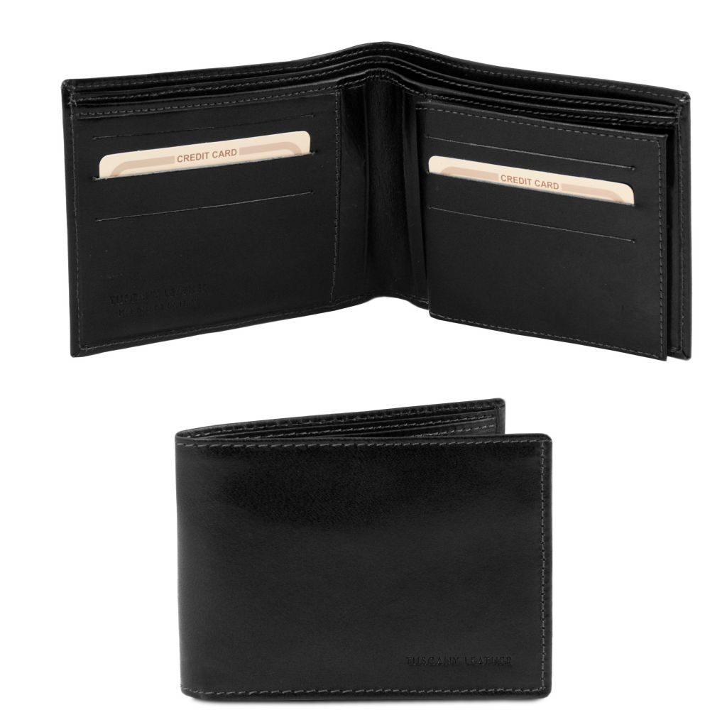 exclusive-3-fold-leather-wallet-for-men-tl140817 - Musta