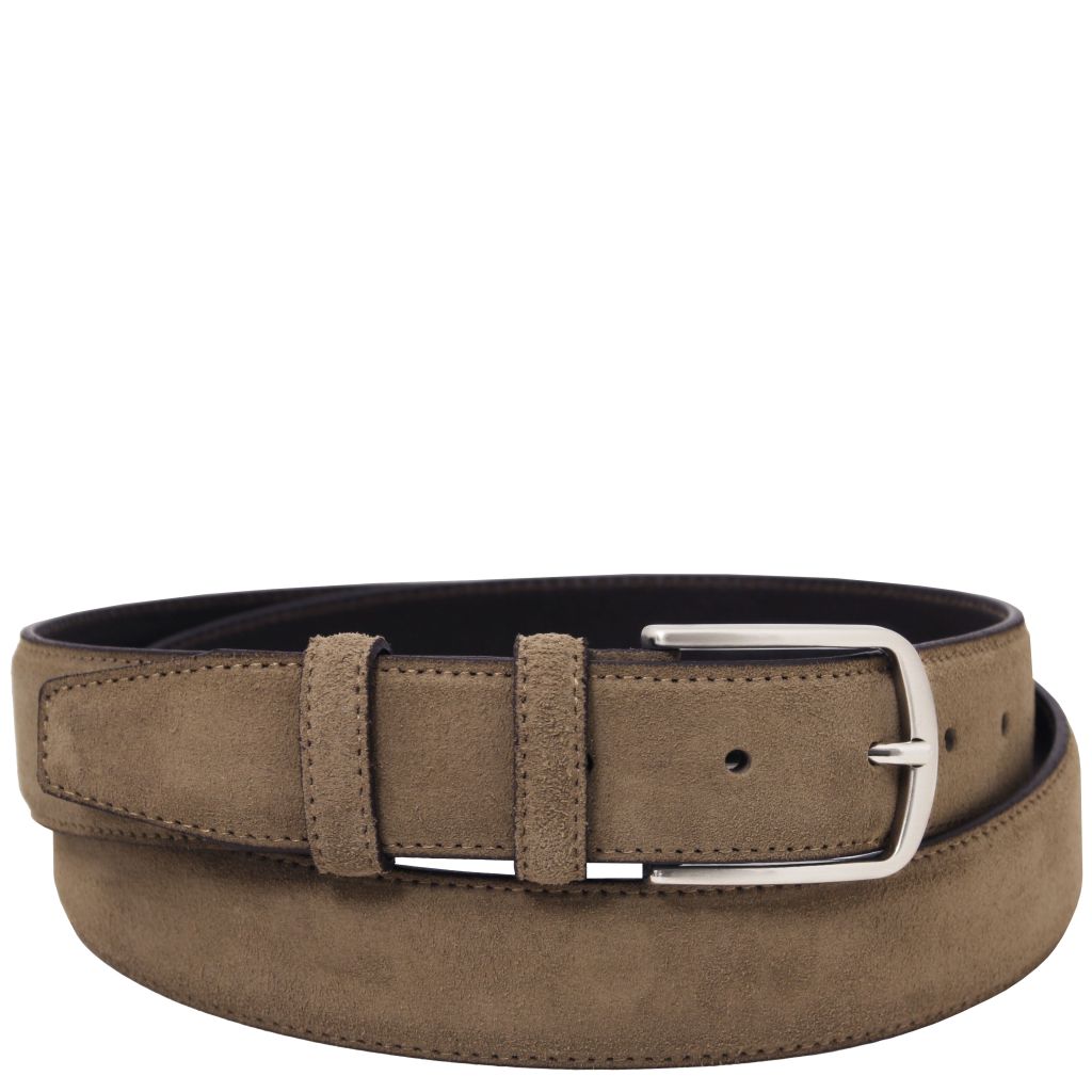 casual-suede-leather-belt-35mm-tl142536 - Taupe