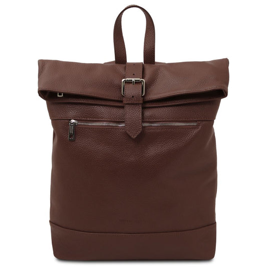 london-soft-leather-backpack-tl142502 - Kahvi