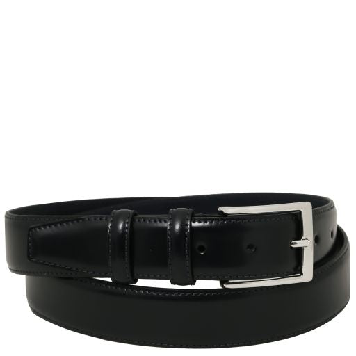elegant-brushed-leather-belt-35mm-tl142538 - Musta