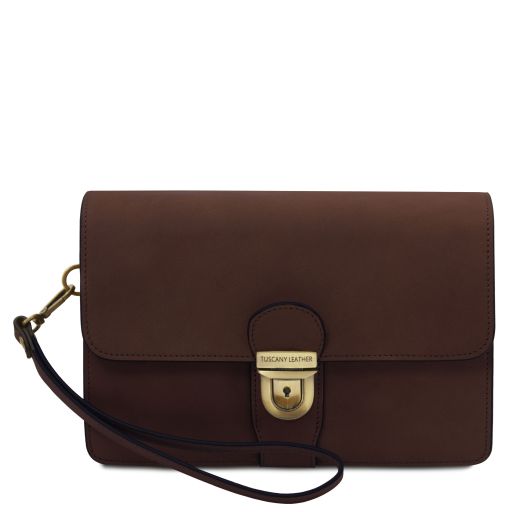 oliver-leather-handy-wrist-bag-tl142608 - Tummanruskea
