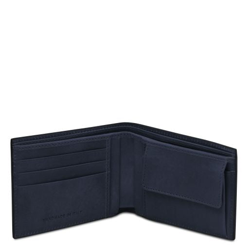 exclusive-2-fold-leather-wallet-for-men-with-coin-pocket-tl142552 - Tummansininen - kuva 2