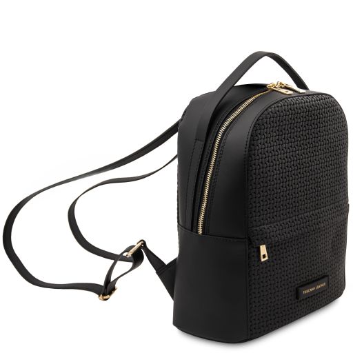dedalo-woven-printed-leather-backpack-tl142576 - Musta - kuva 2