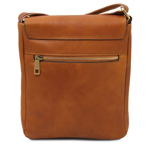 john-leather-crossbody-bag-for-men-with-front-zip-tl141408 - Luonnonväri - kuva 3