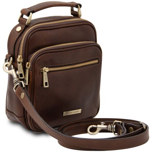 paul-leather-crossbody-bag-tl142457 - Tummanruskea - kuva 2