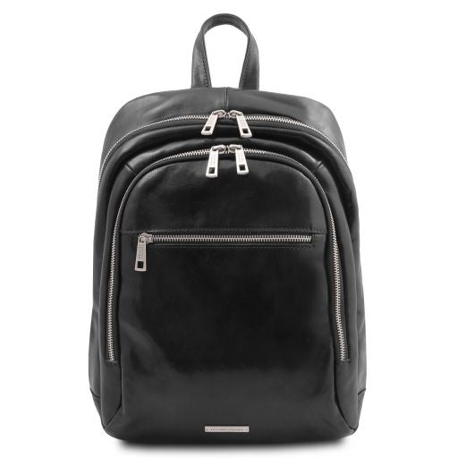 perth-2-compartments-leather-backpack-tl142049 - Musta