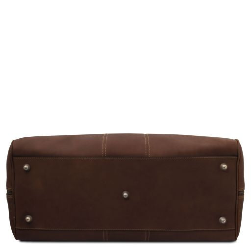 lisbona-travel-leather-duffle-bag-large-size-tl142557 - Tummanruskea - kuva 4