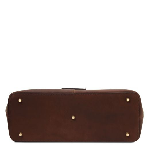essenza-leather-shoulder-bag-tl142612 - Tummanruskea - kuva 4