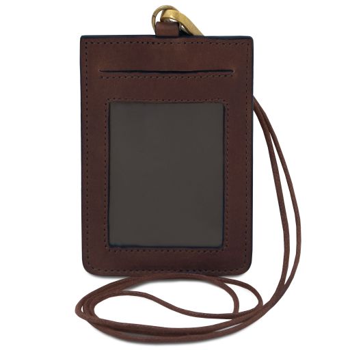 leather-badge-holder-tl142575 - Tummanruskea