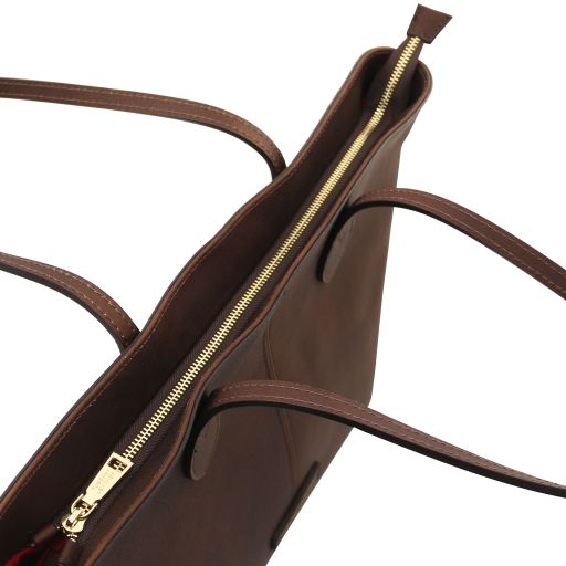 essenza-leather-shoulder-bag-tl142612 - Tummanruskea - kuva 5