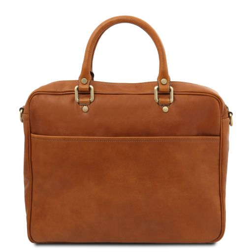 pisa-leather-laptop-briefcase-with-front-pocket-tl142427 - Ruskea - kuva 4