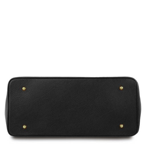 tl-bag-leather-handbag-with-golden-hardware-tl141529 - Musta - kuva 4